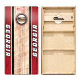 Georgia Cornhole Boards - Red/Black Wooden Regulation UV PRINT