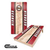 Georgia Cornhole Boards - Red/Black Wooden Regulation UV PRINT