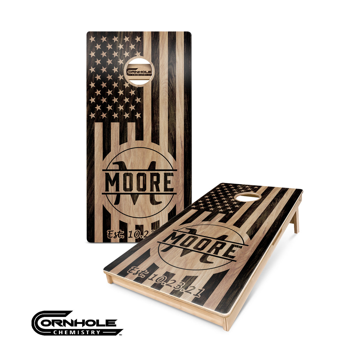 WEDDING V8 CUSTOM Pro Cornhole Boards Cornhole Chemistry