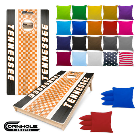 All Bags And Boards Tennessee Cornhole Boards - Black/Orange Wooden Regulation