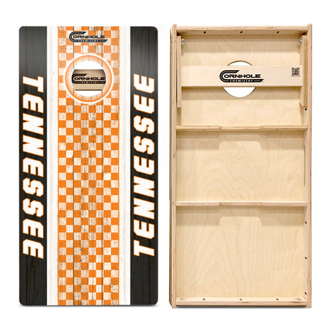 Tennessee Cornhole Boards - Black/Orange Wooden Regulation