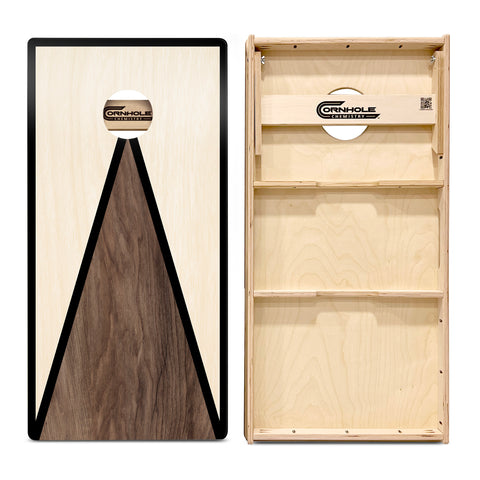 Wooden Triangle Dark - REGULATION Pro Series Cornhole Boards