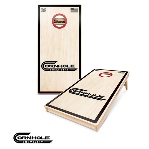 CHEMISTRY BLACK & RED Regulation Pro Cornhole Boards