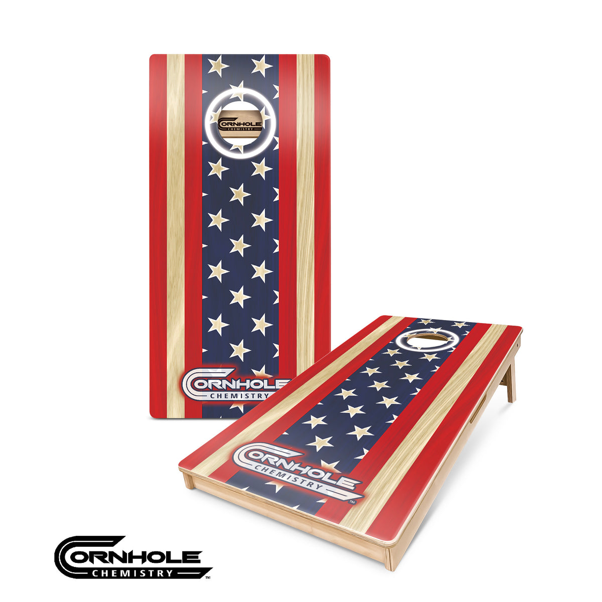 Stars & Stripes USA Regulation Pro Cornhole Boards UV PRINTED