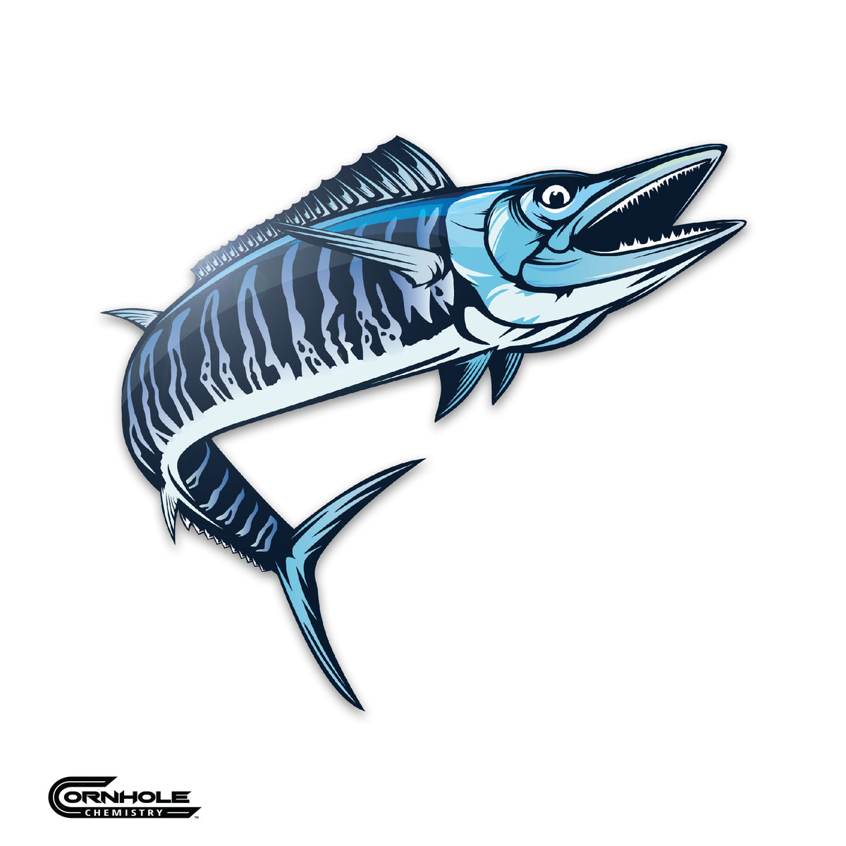 Aluminum Cut & Printed Wahoo Fish