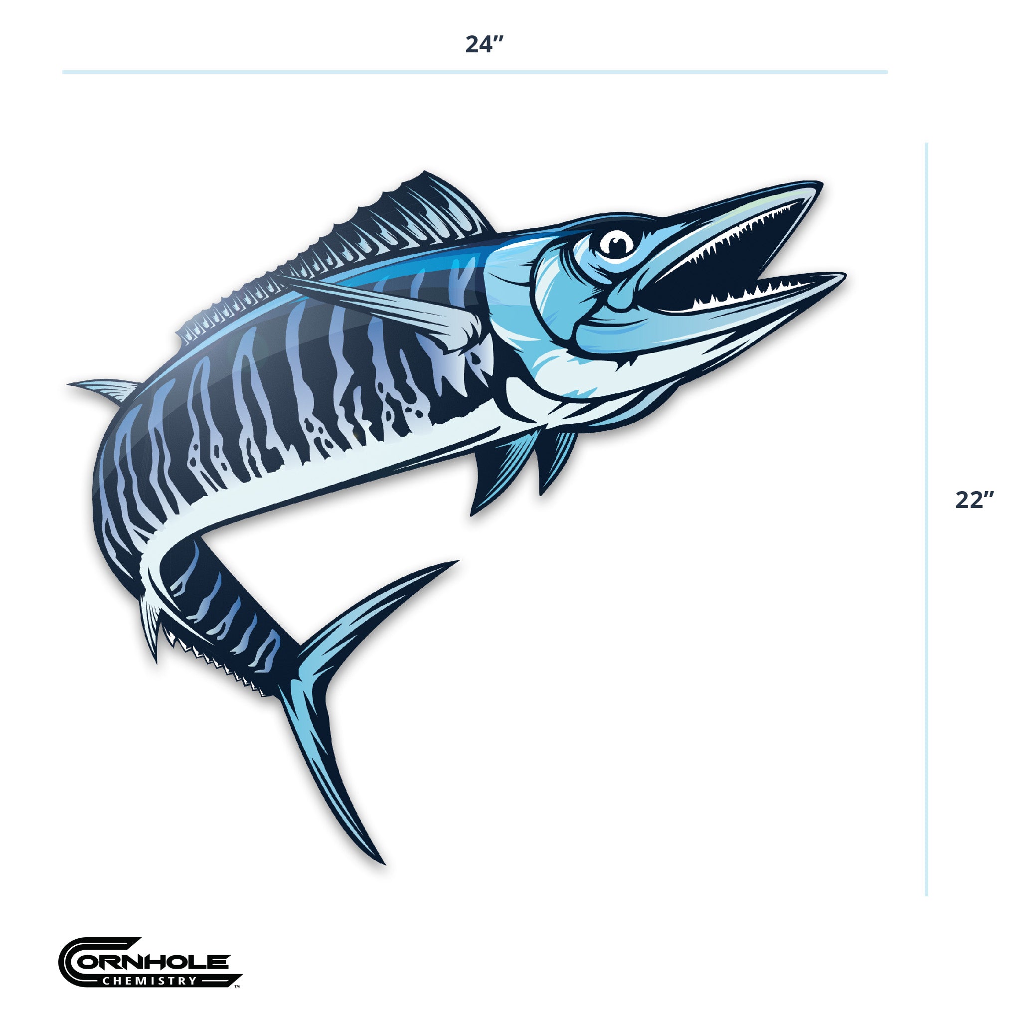 Wahoo Fish Color Pattern Aluminum Cut & Printed Wahoo Fish – Cornhole Chemistry