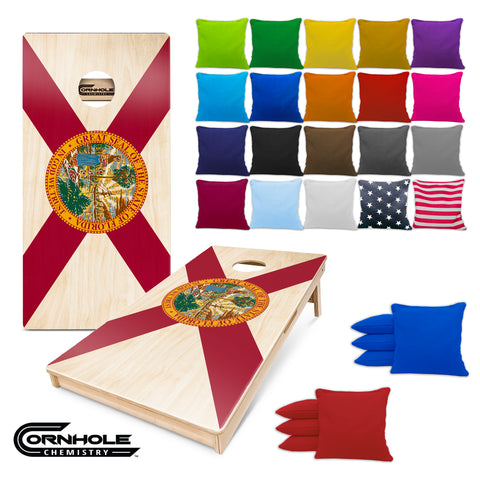 Florida Flag v2 - Regulation Pro Cornhole Boards UV PRINTED