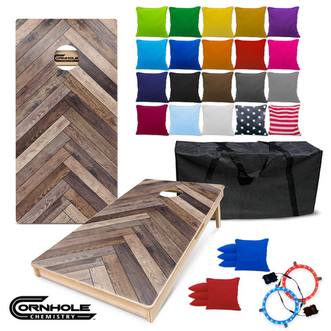 Herringbone Pallet - Regulation Pro Style Cornhole Boards UV PRINTED