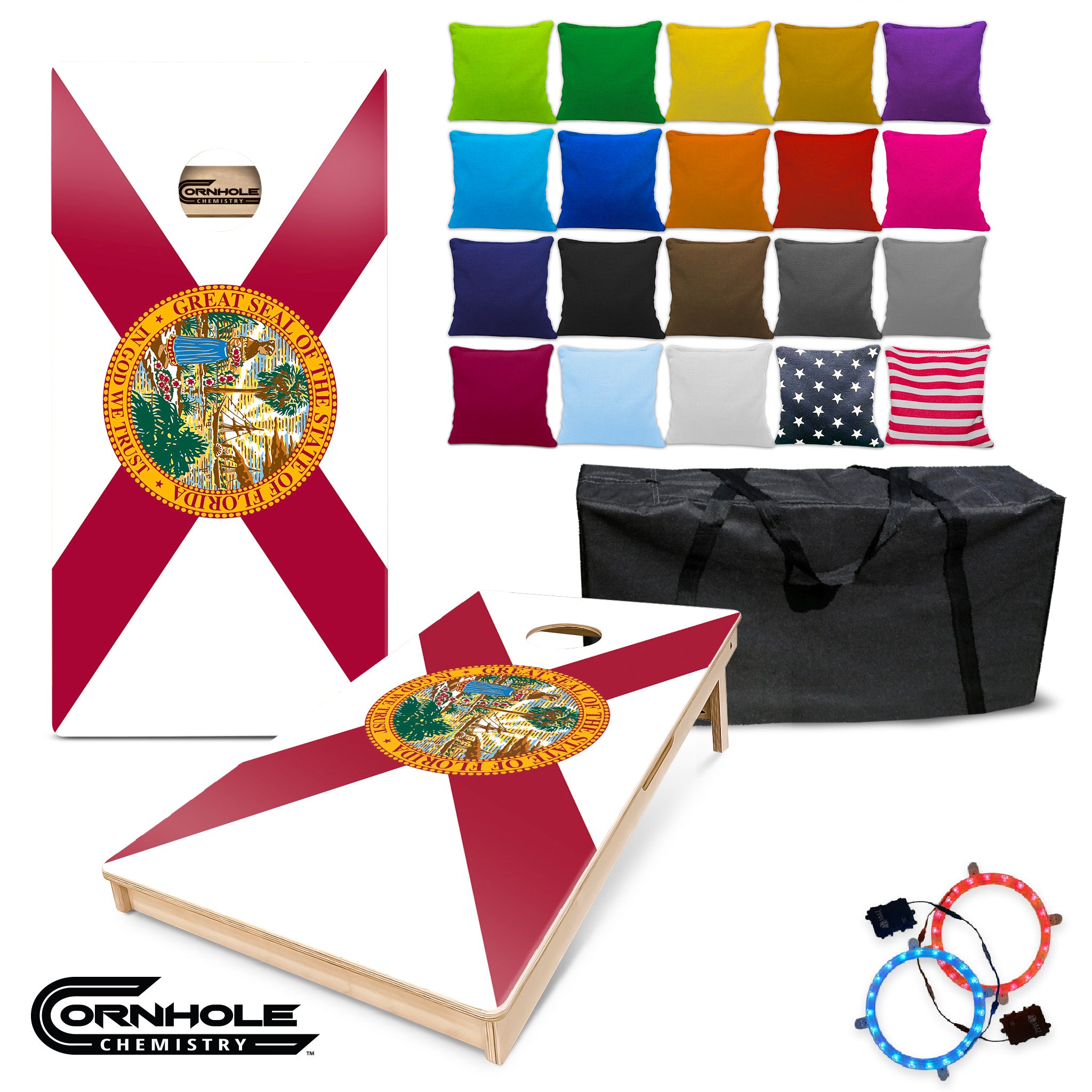 Florida Flag - Regulation Pro Cornhole Boards UV PRINTED